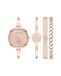 Anne Klein Dames Bangle horloge en armband Set, AK/1470GBST, Rose Goud/Blush Pink Lab-Grown, AK/5142BHST