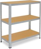 Shelfplaza HOME metalen stellingkast - 100x100x40 cm - verzinkt - 3 planken