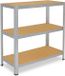 Shelfplaza HOME metalen stellingkast - 100x100x40 cm - verzinkt - 3 planken