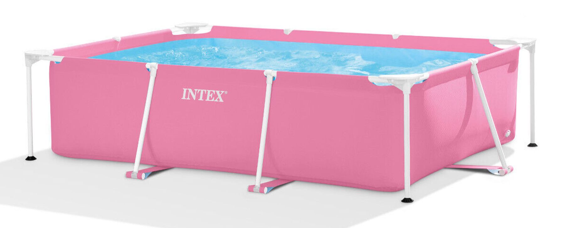 Intex Metal Rectangular Frame Pool - 220 x 150 x 60 cm - Pink