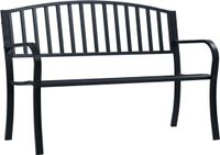 vidaXL Tuinbank 120 cm staal zwart