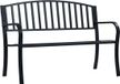 vidaXL Banc de jardin 120 cm acier noir