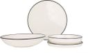 Rinart Serviesset - Black Edge - 24 delig - 6 persoons - Porselein