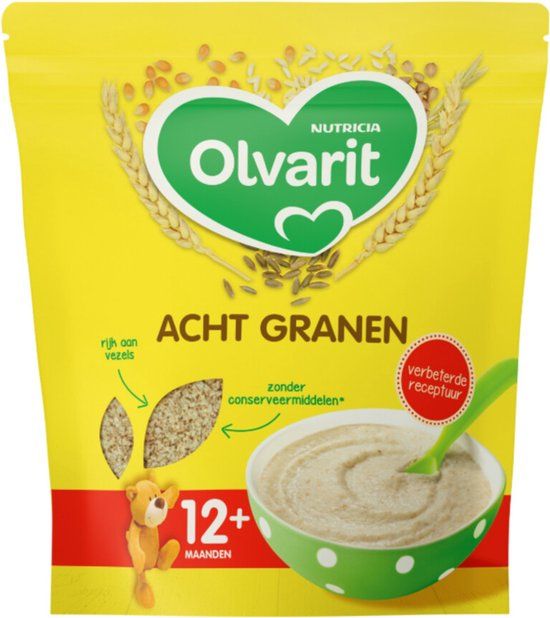 Olvarit Ontbijtpap 8 granen - geschikt vanaf 12+ maanden - 200g