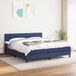 Maison Exclusive - Sommier à lattes de lit avec matelas bleu 160x200 cm tissu