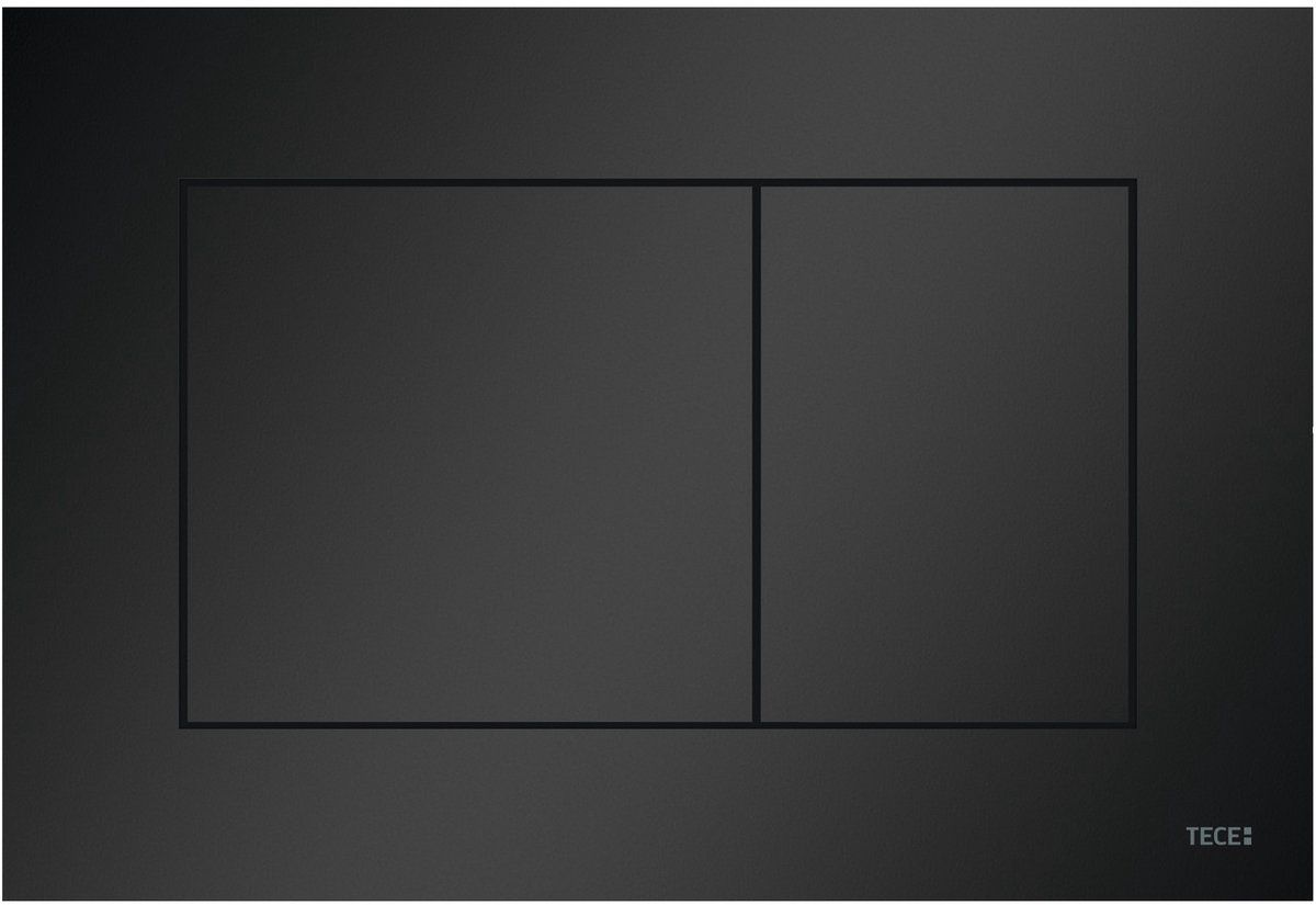Tece TeceNow bedieningsplaat - Zwart mat - Duospoeltechniek - 220x150mm