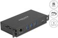 Delock 3 Port USB 5 Gbps Hub + RJ45 Gigabit LAN PoE++ Port with USB Type-C™ host-connector in metal case and 1.5 kV Isolation
