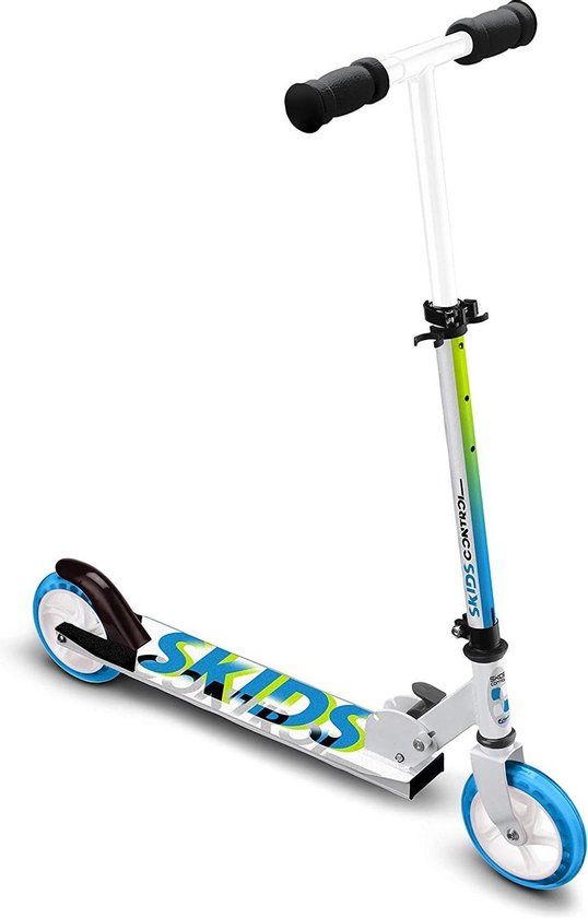 Skids Control Kinderstep - 2 Wielen - Opvouwbaar - Wit/Blauw