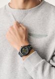 Aston Martin TKS Quartz Analoog Horloge Blauw Kast Staal Armband Siliconen 42mm