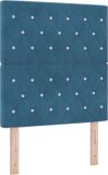 vidaXL Hoofdbord Donkerblauw Fluweel 80 cm
