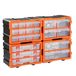 Boîte à outils boîte d'assortiment boîte de tri - Avec 72 compartiments - 29,5 x 19,5 x 16 cm - Polypropylène