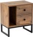 Merkloos Asir - Nachttisch - Atlantische Kiefer und Schwarz - 45,2 x 29,5 x 50 cm