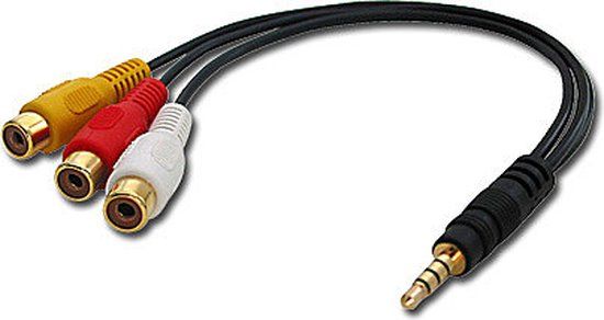 Lindy 35539 AV Adapter - 0.25 m - Zwart