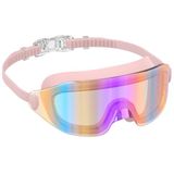 Seaflar Zwembril voor dames en heren, groot frame, gecoate glazen | Anti-condens, uv-bescherming, waterdicht, snelsluiting, zwembril, uniseks, voor volwassenen en jongeren