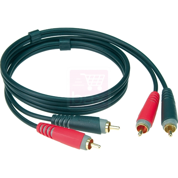 KLOTZ AT-CC0300 RCA kabel 3 meter met 24K cinch pluggen