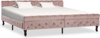 Maison Exclusive - Cadre de lit en velours rose 200 x 200 cm