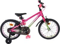 Volare Chrome Kinderfiets - Meisjes - 16 inch - Roze Groen - Twee Handremmen