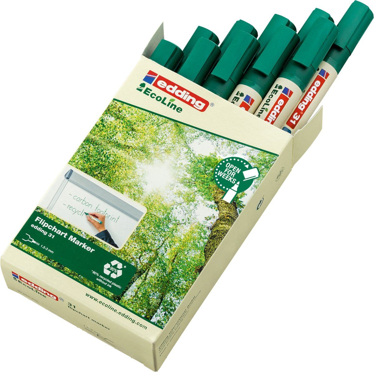 Edding 31 Ecoline Flipchart Marker - Groen