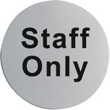 Vogue Staff Only RVS Deurbord U060