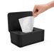 Box voor vochtige doekjes met deksel, vochtige doekjesdispenser voor baby's, waterdichte en verzegelde opbergdoos, dispenser voor vochtige doekjes voor badkamer, keuken, zwart
