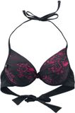Black Premium by EMP Zwarte bikinitop met doodshoofd en rozen motief - Dames - L