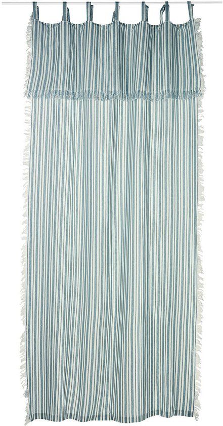 Loberon Gordijn Anjoutey blauw/wit