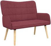 vidaXL 2-Zits Sofa Wijnrood 115 x 61 x 87 cm Stof