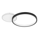 Eglo Gafares Plafondlamp - LED - 40,5 cm - Zwart|Wit - Dimbaar
