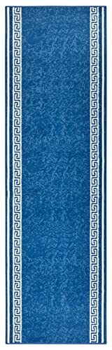 Hanse Home Tapijtloper Casa 80 x 350 cm – tapijtloper zacht laagpolig tapijt, modern design, loper voor hal, slaapkamer, kinderkamer, badkamer, woonkamer, keuken, decoratieve loper, jeans blauw