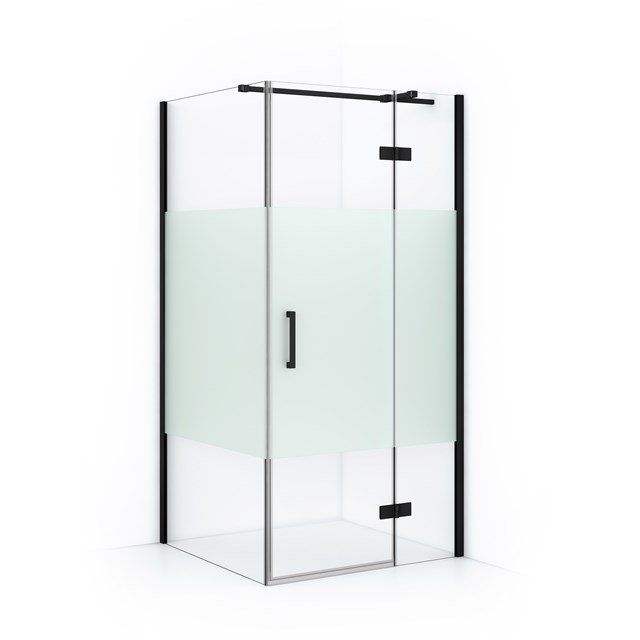 Maxaro Douchecabine Diamond 90x90cm 8mm Helder Veiligheidsglas Mat Zwart