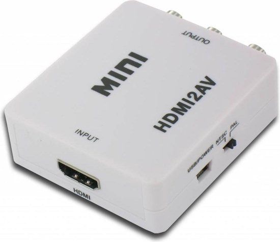 Dolphix HDMI naar Tulp AV Converter - HDMI naar RCA Composiet Audio Video Kabel Adapter - Wit