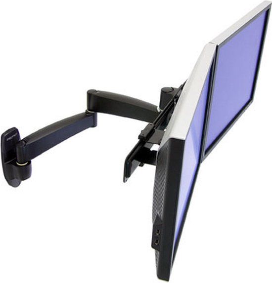 Ergotron 200 Series Dual Monitor Arm - Black - 22"