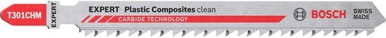Bosch EXPERT 3-delige ‘Plastic Composites Clean’ T 301 CHM decoupeerzaagblad - 117 mm