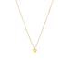 Lucardi Dames Stalen goldplated ketting met hart - Ketting - Staal - Goudkleurig - 47 cm