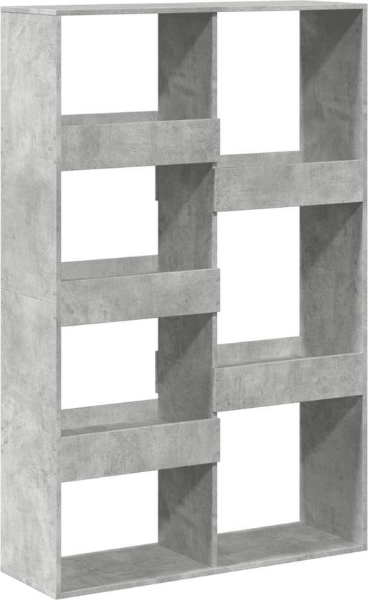 vidaXL Kamerscherm 100x33x155,5 cm Bewerkt Hout Betongrijs