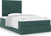 Maison Exclusive - Cadre de lit ottoman avec matelas, vert foncé, 120x200 cm, velours