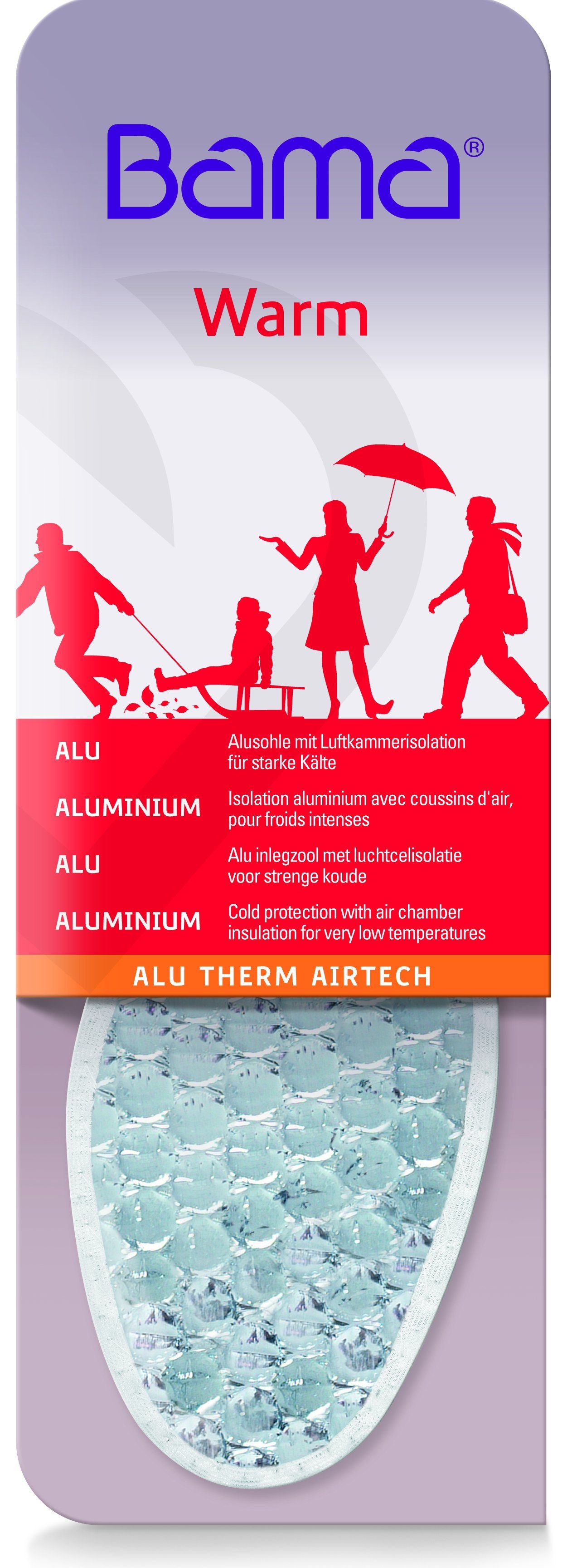 BAMA Alutherm Grijs Inlegzolen Uniseks 44
