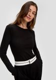 Q/S designed by - T-shirt - Maat S - Vrouwen - Zwart - Katoen