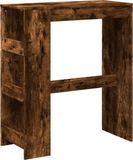 vidaXL Bartafel met rekken 90x40x103,5 cm bewerkt hout gerookt eiken