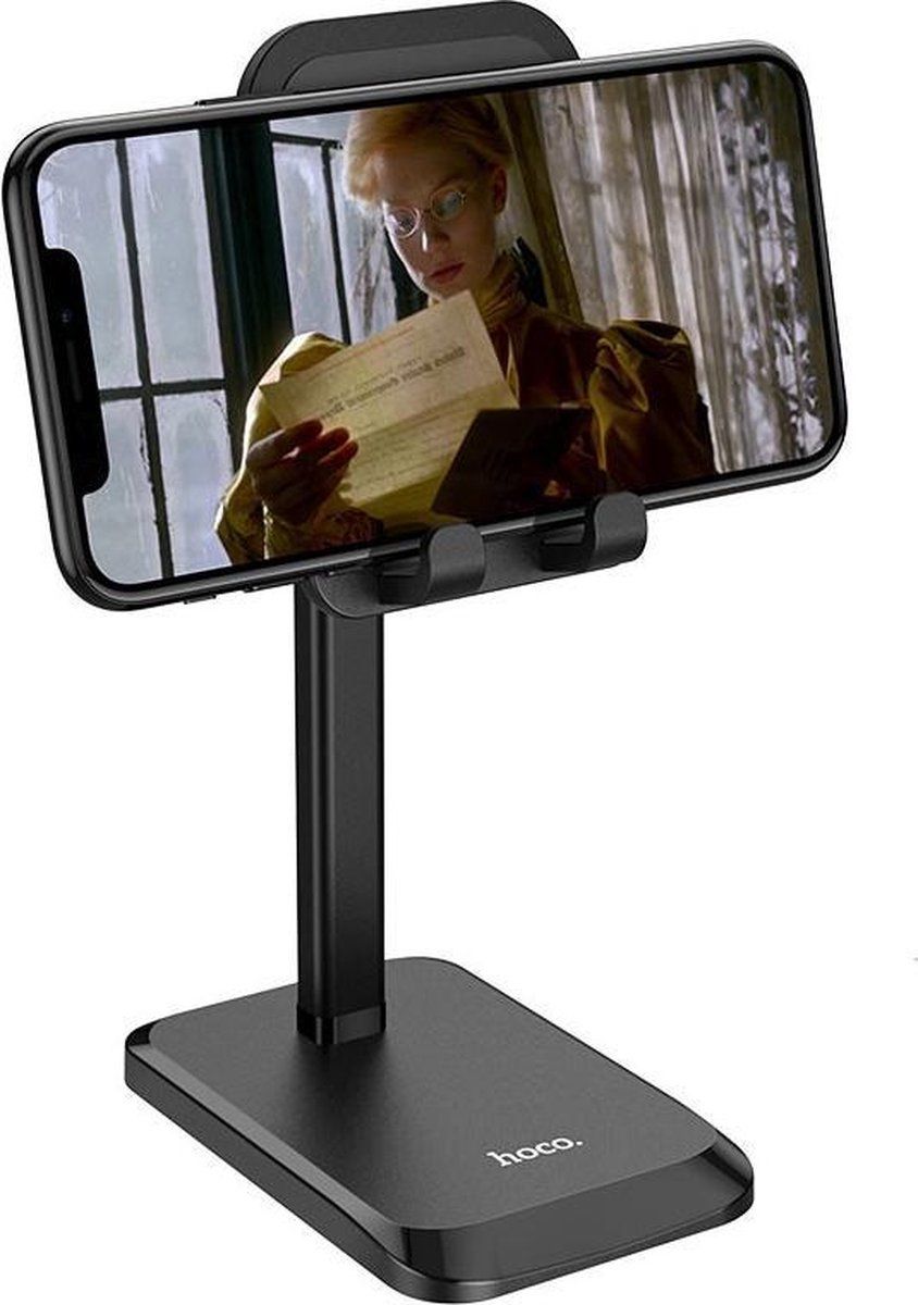 hoco PH27 - Verstelbare Telefoonhouder Desktop Standaard - Zwart