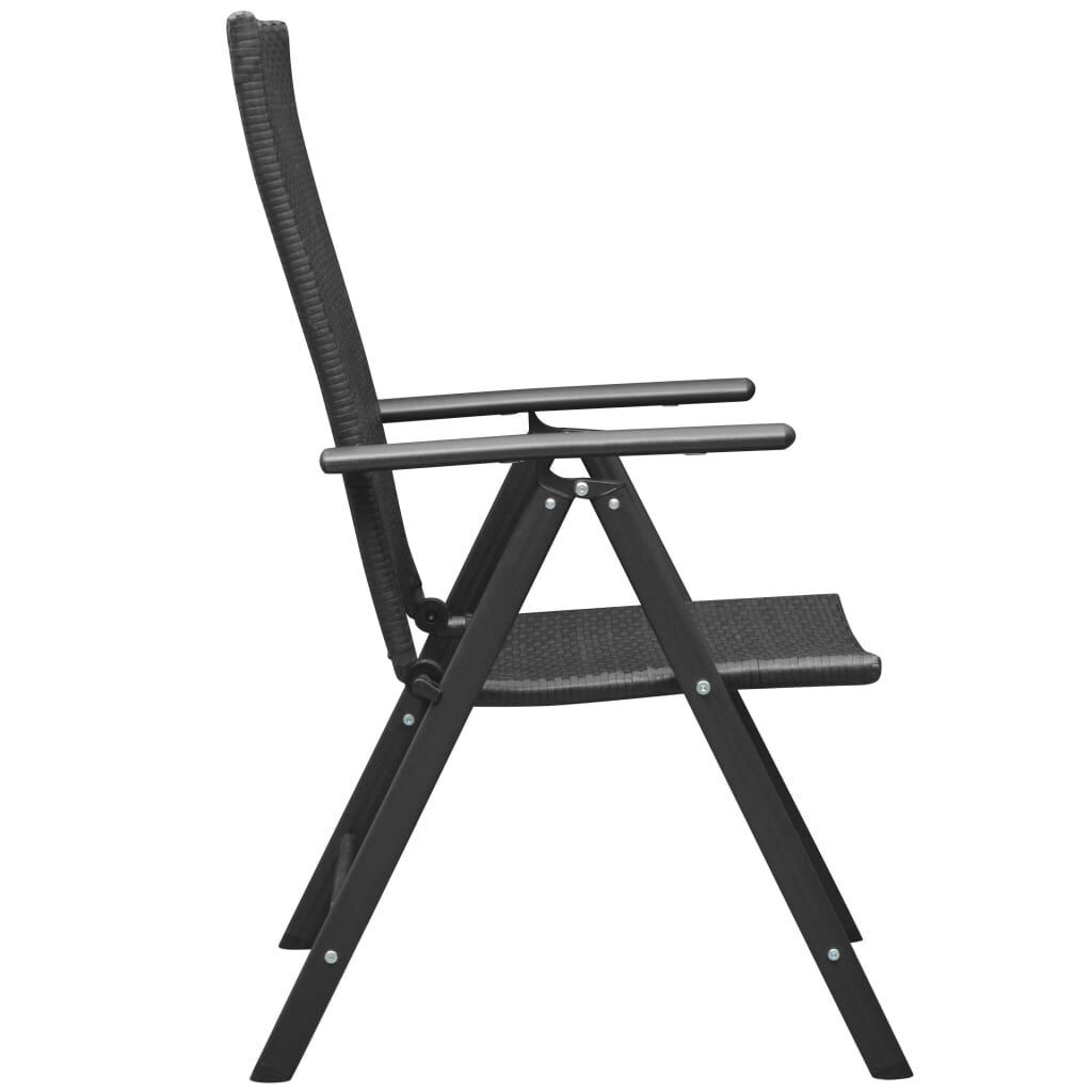 vidaXL 3-delige Tuinset - Zwart en Bruin