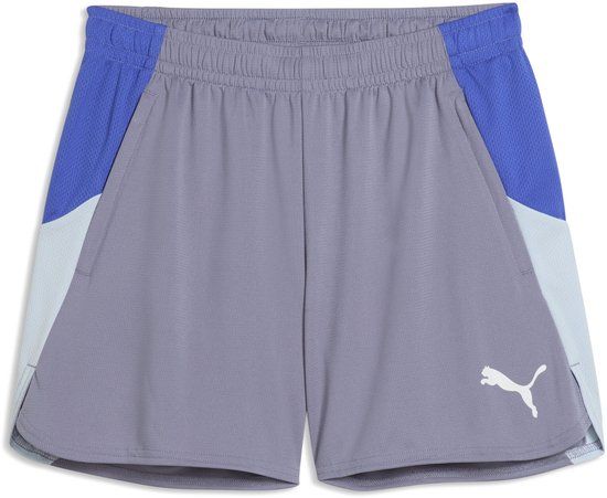 PUMA individualBLAZE Shorts Dames Sportbroek - Gray Sky-PUMA White-Royal Sapphire