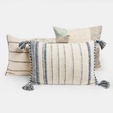 LOBERON Kussenhoes set van 3 Maresas beige/blauw