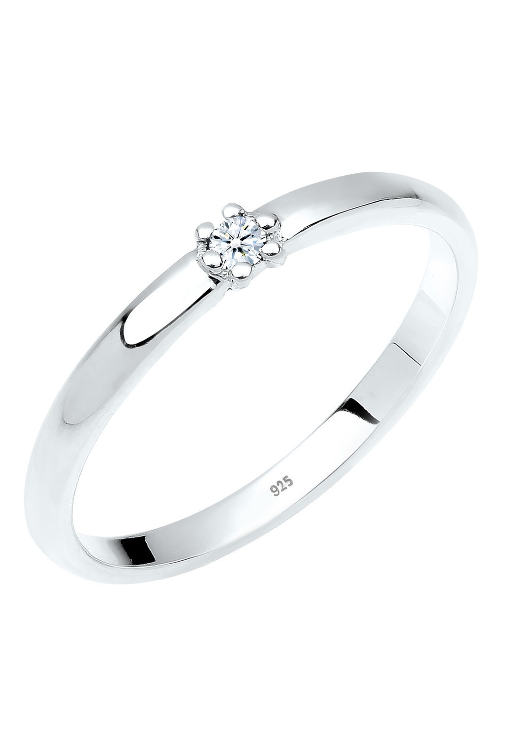 Elli DIAMONDS Elli DIAMONDS Elli DIAMONDS Ring Dames Verlovingsring Diamant (0.03 ct.) in 925 Sterling Zilver Ringen