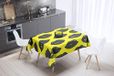 Bonamaison Tafelkleed, Anti-Mold, Sneldrogend, Waterdicht, 100% Polyester Tafellaken, Neon Geel, Rook, 140 x 140 Cm