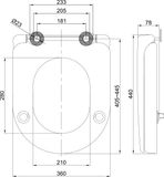 Merkloos Toiletbril Zitverhoging 5 cm Softclose Duroplast Wit