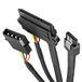 KabelDirekt – 22-pin SATA connector op 4-pin Molex stroomkabel en – 30cm | 22-pin SATA connector op 4-pin Molex stroomkabel 30cm en 7-pin SATA datakabel 60cm