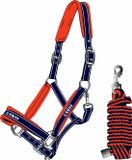 KNHS Horka Knhs Halsterset Donkerblauw-oranje - paard