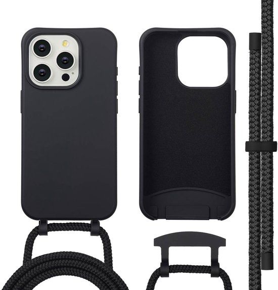 imoshion Color Backcover met afneembaar koord met MagSafe voor de Apple iPhone 15 Pro - Zwart