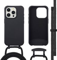 imoshion Color Backcover met afneembaar koord met MagSafe voor de Apple iPhone 15 Pro - Zwart